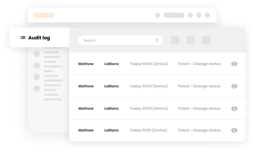 مرشح سجل التدقيق في برنامج تذاكر مكتب المساعدة - LiveAgent