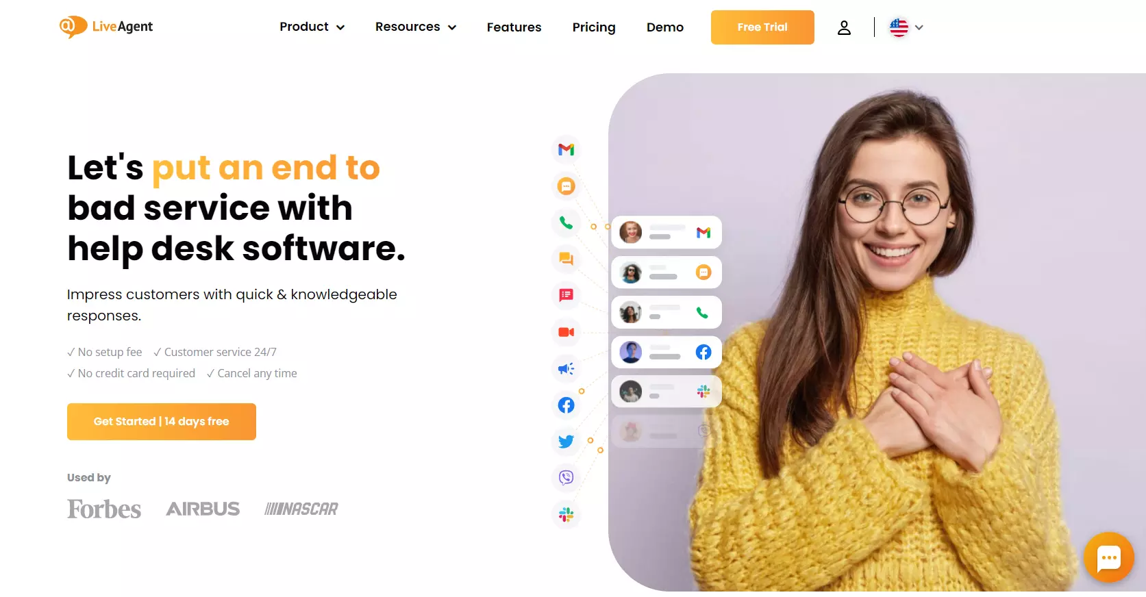صفحة مساعدة LiveAgent
