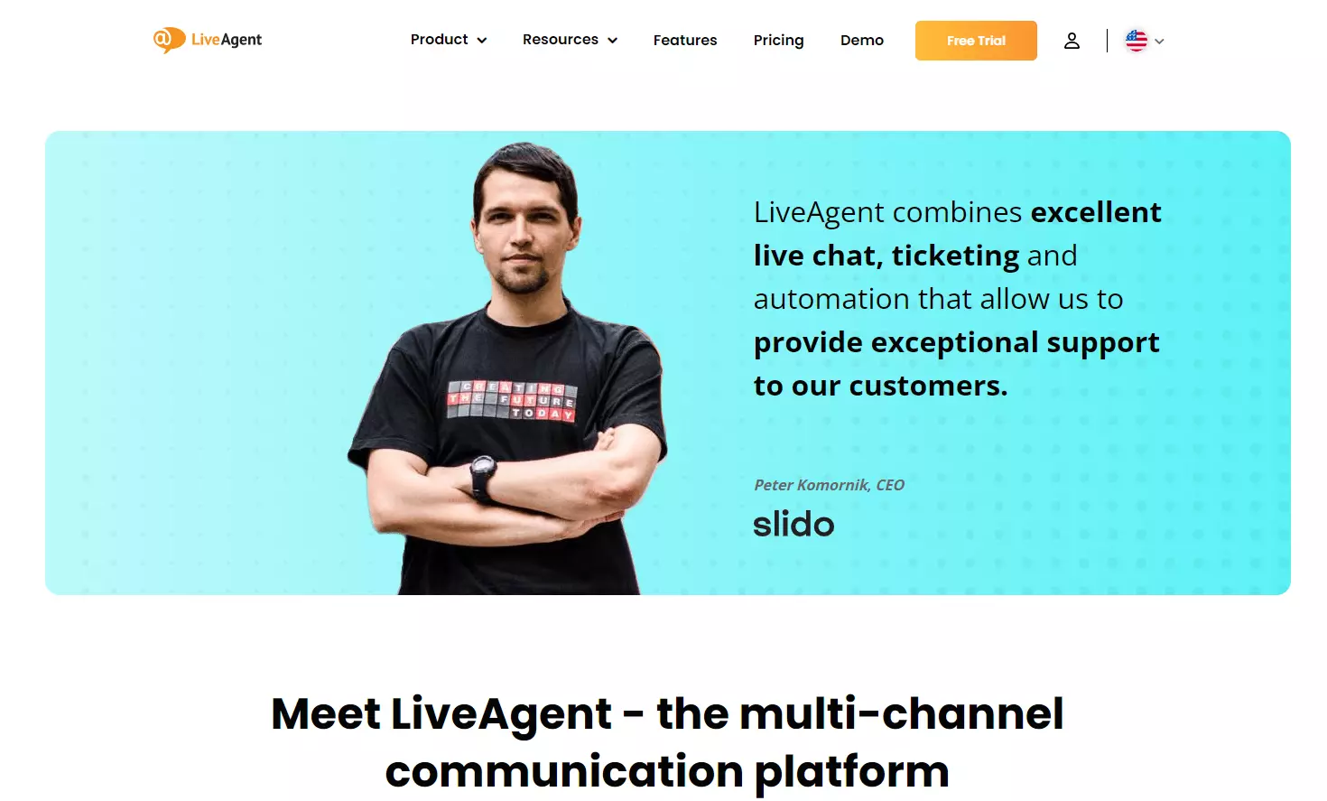 تقييم الرئيس التنفيذي لـ LiveAgent Slido