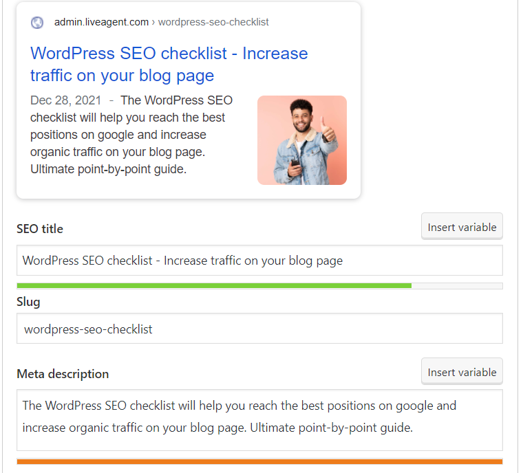 ملء مثال عنوان تحسين محركات البحث والوصف الوصفي