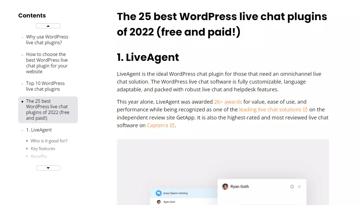 مثال على علامات الرأس