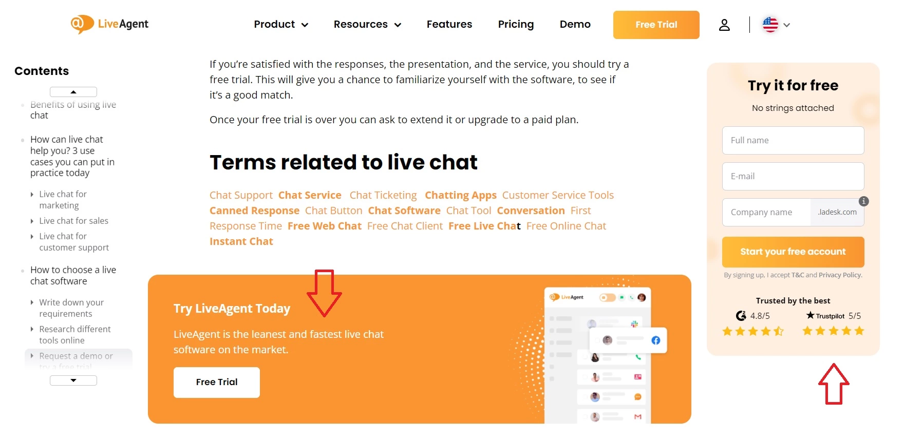 إثبات قيمة LiveAgent