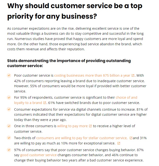 مثال على تنسيق النص في LiveAgent