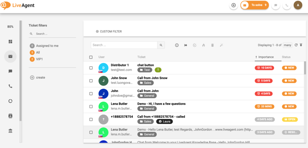العمل عن بعد أو في الموقع مع LiveAgent