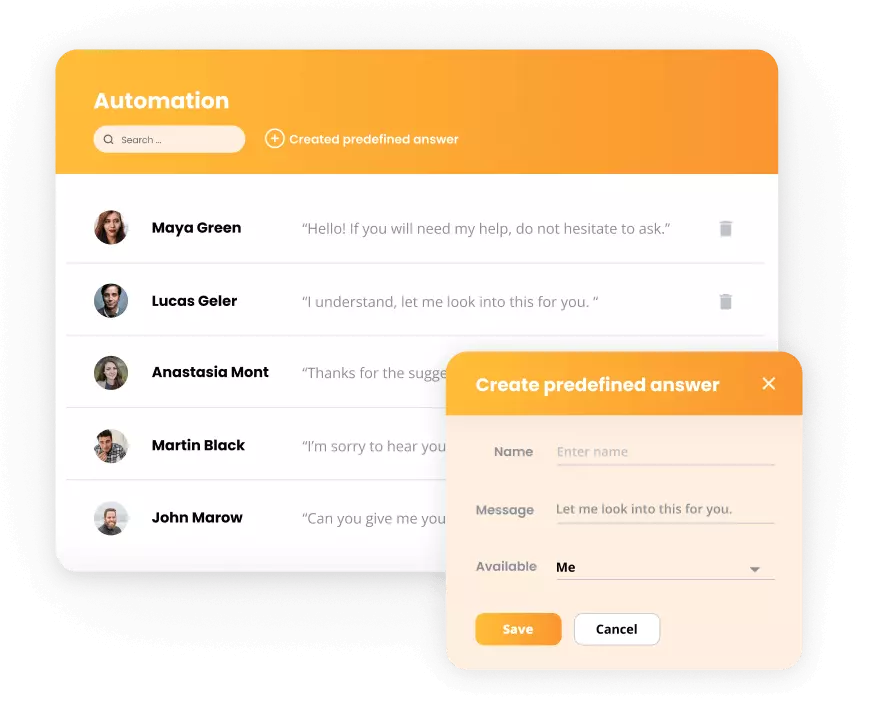 أتمتة LiveAgent - إجابات محددة مسبقاً