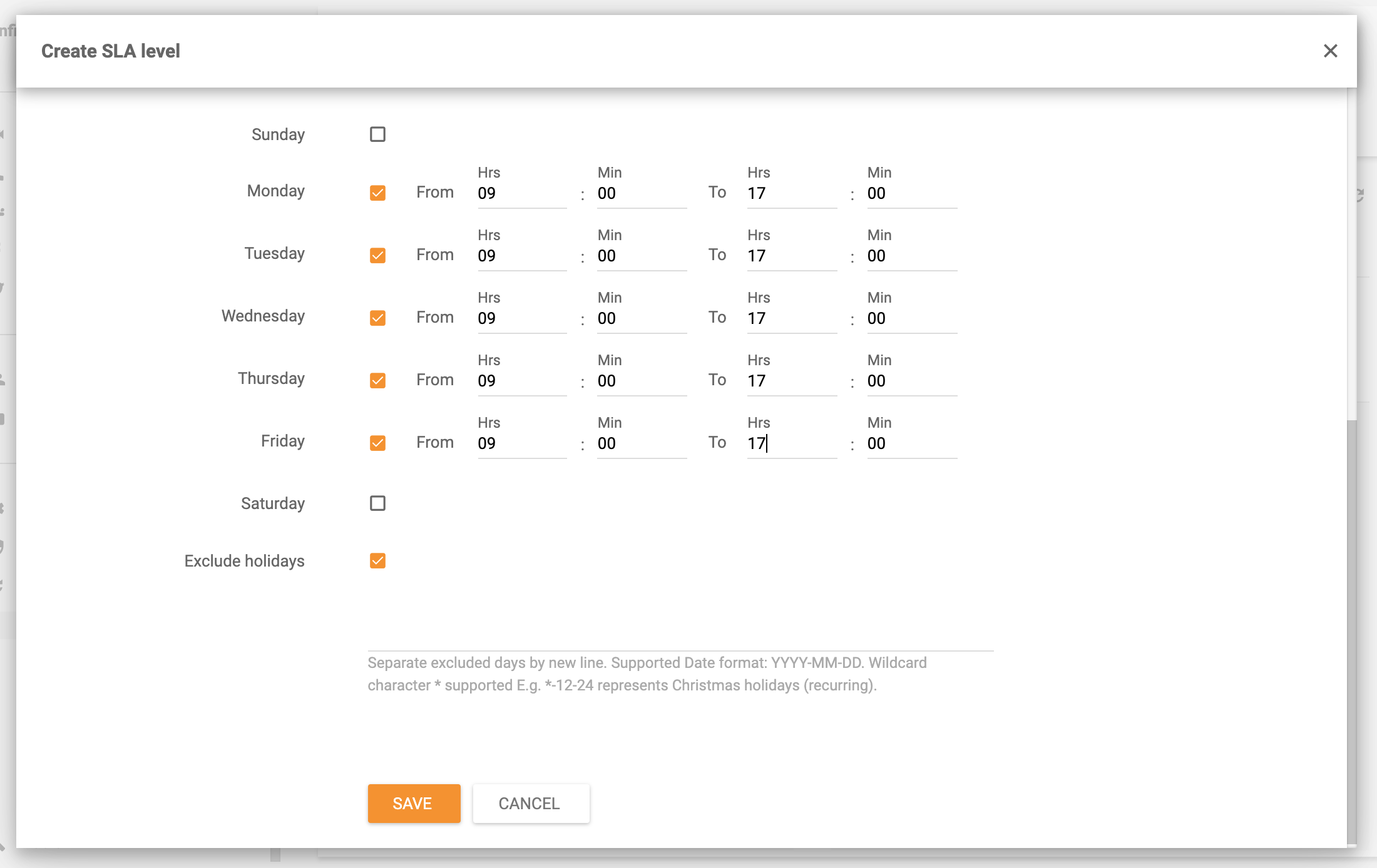 ميزة ساعات العمل - LiveAgent