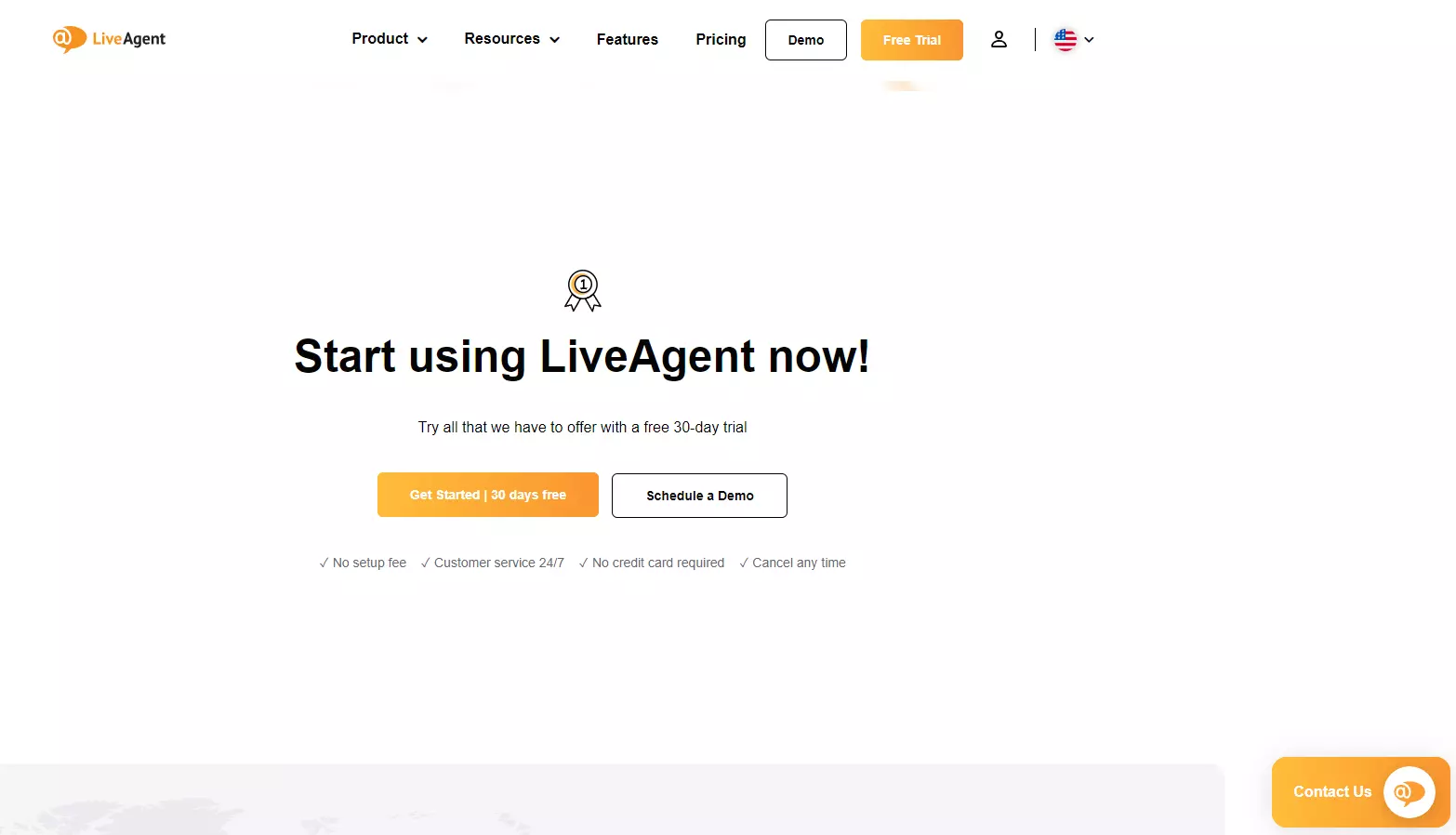 زر CTA و الدردشة المباشرة في LiveAgent