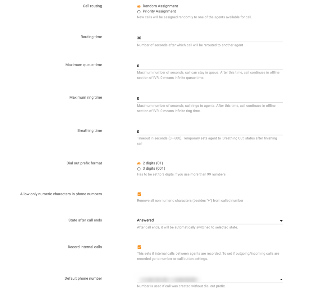 إعداد مركز الاتصالات من LiveAgent