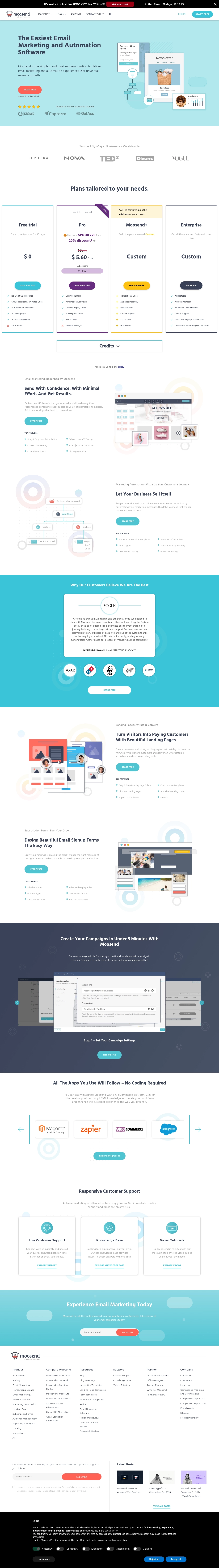 جهات اتصال مكتب المساعدة في Moosend