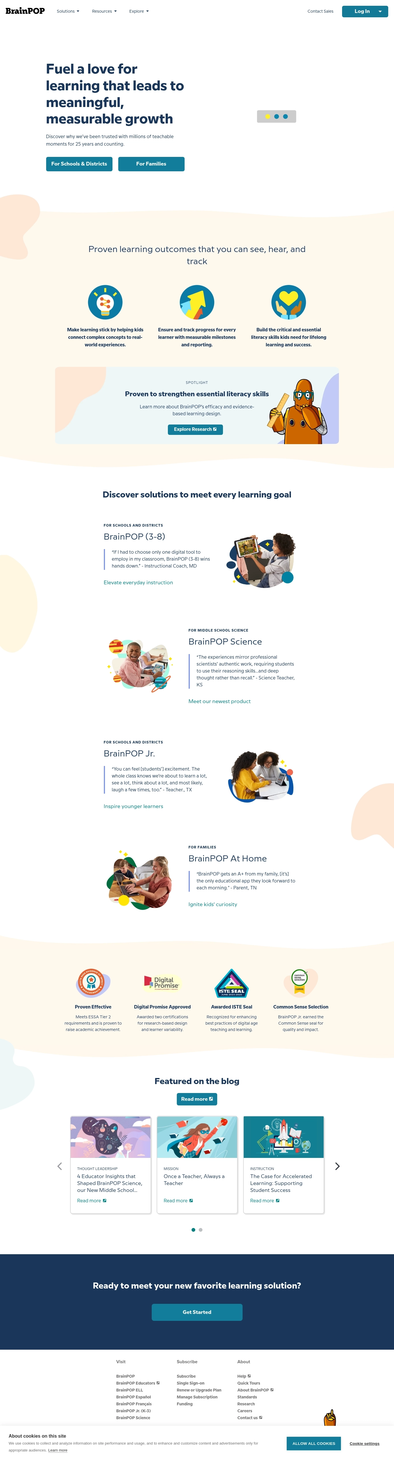 جهات الاتصال بمركز مساعدة BrainPOP