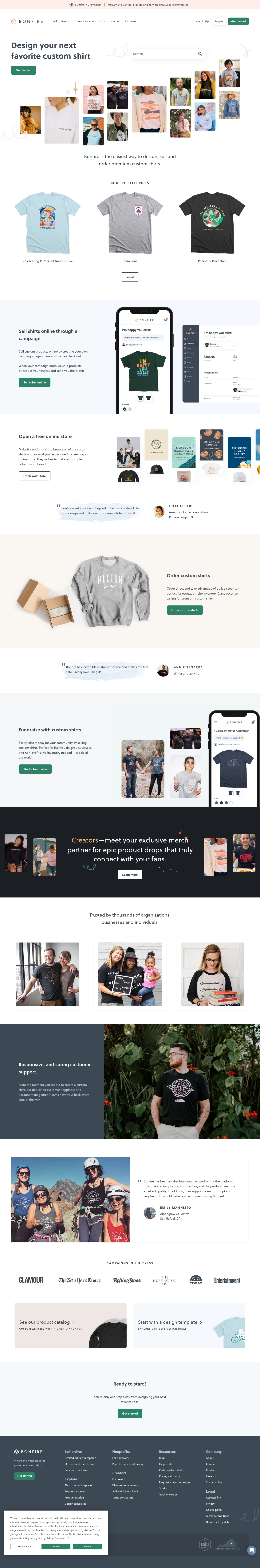 بيانات الاتصال بمكتب مساعدة Bonfire