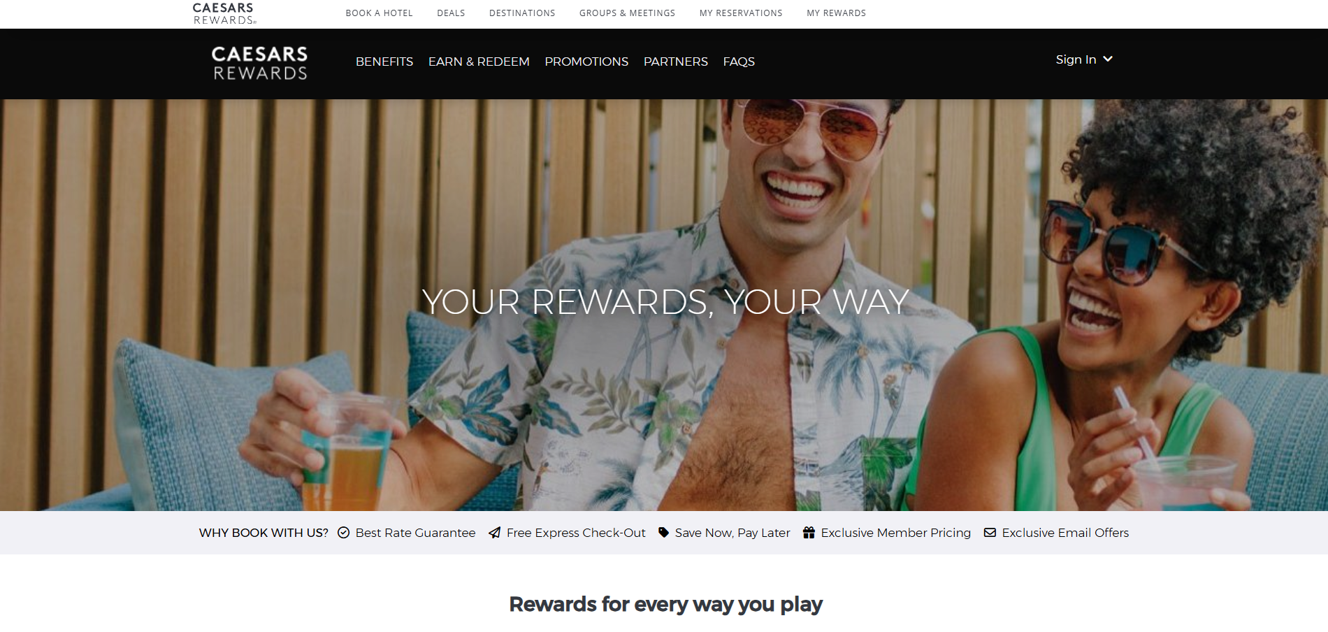 جهات الاتصال بمكتب مساعدة Caesars Rewards