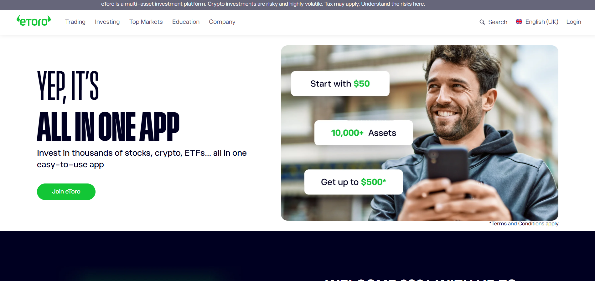 جهات الاتصال بمكتب المساعدة في eToro