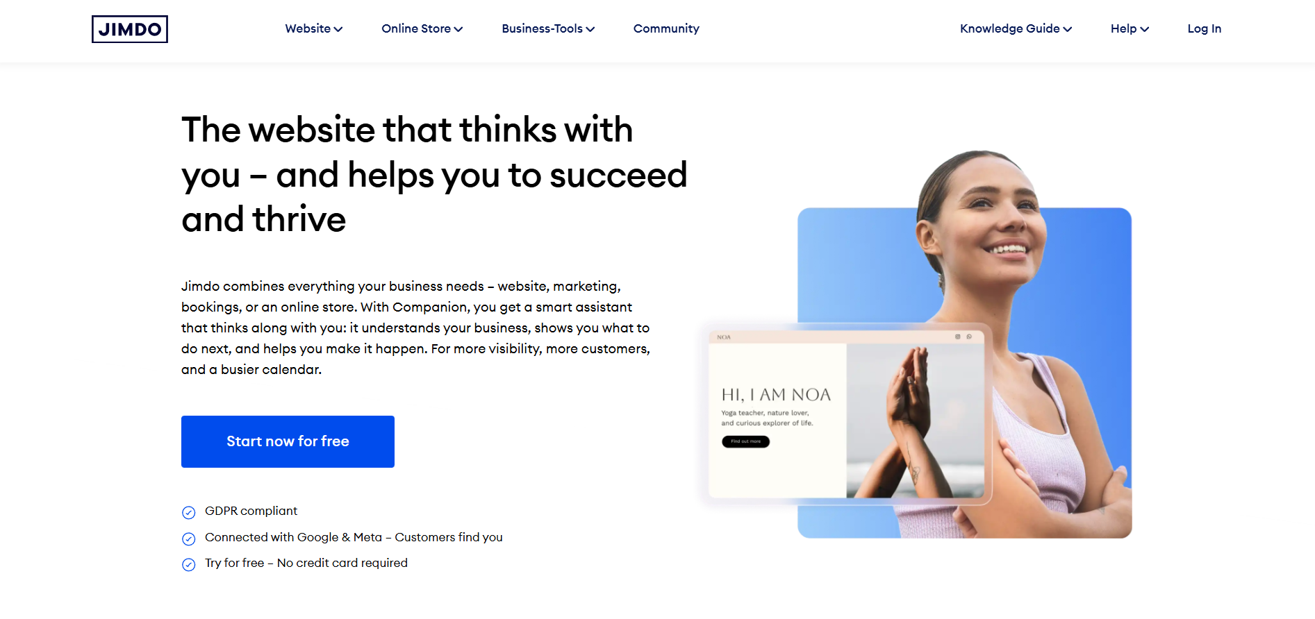 جهات اتصال دعم Jimdo