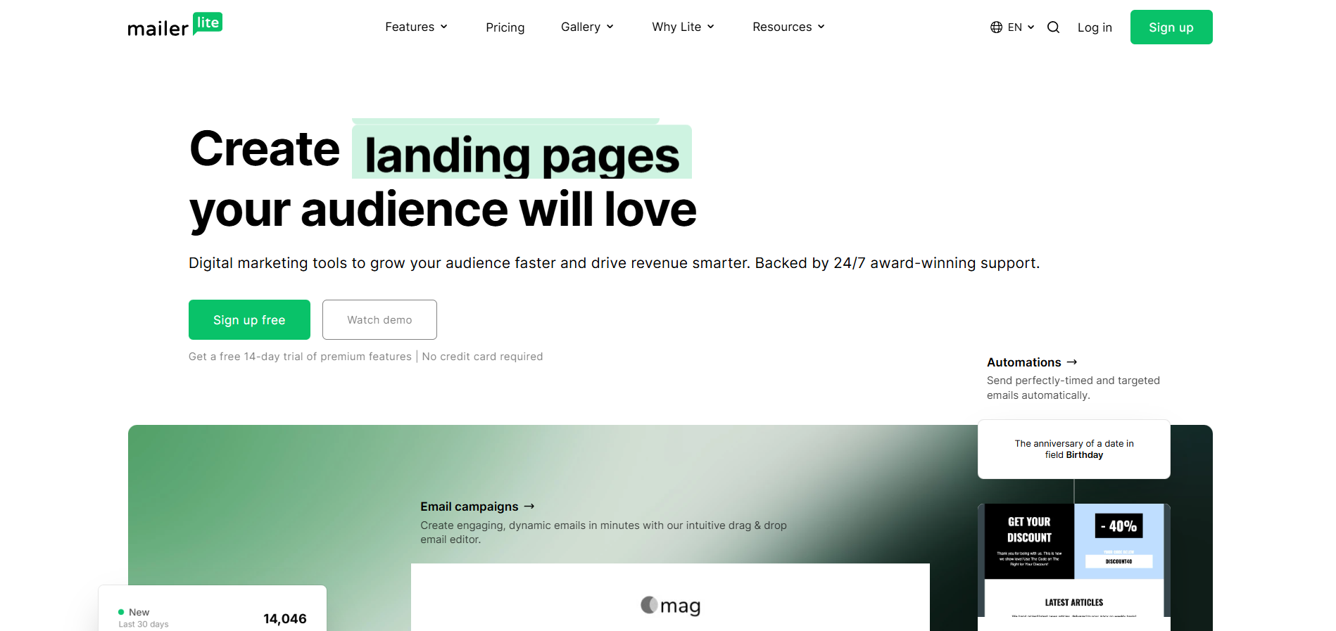 جهات اتصال الدعم الفني لـ MailerLite