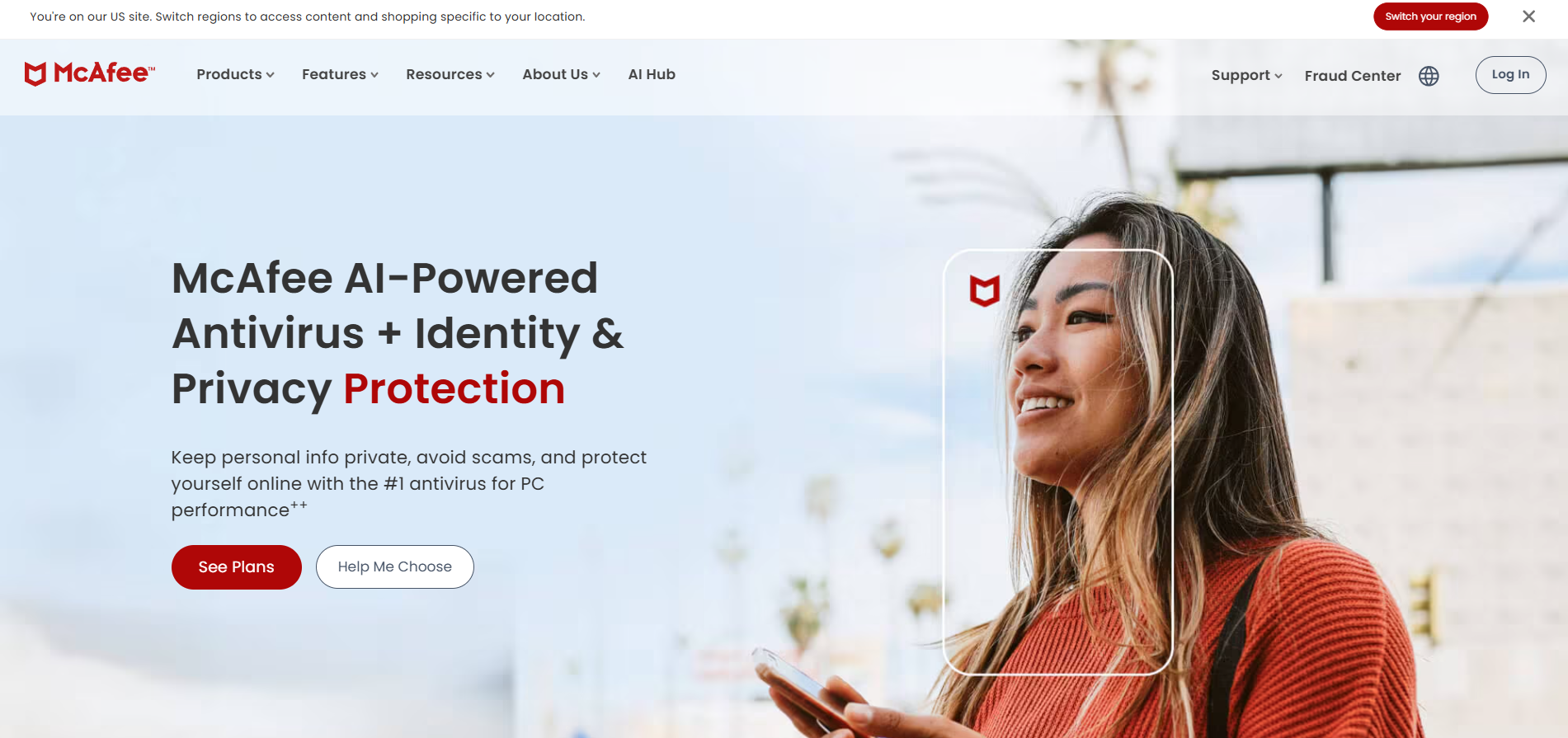 جهات الاتصال بمكتب مساعدة McAfee