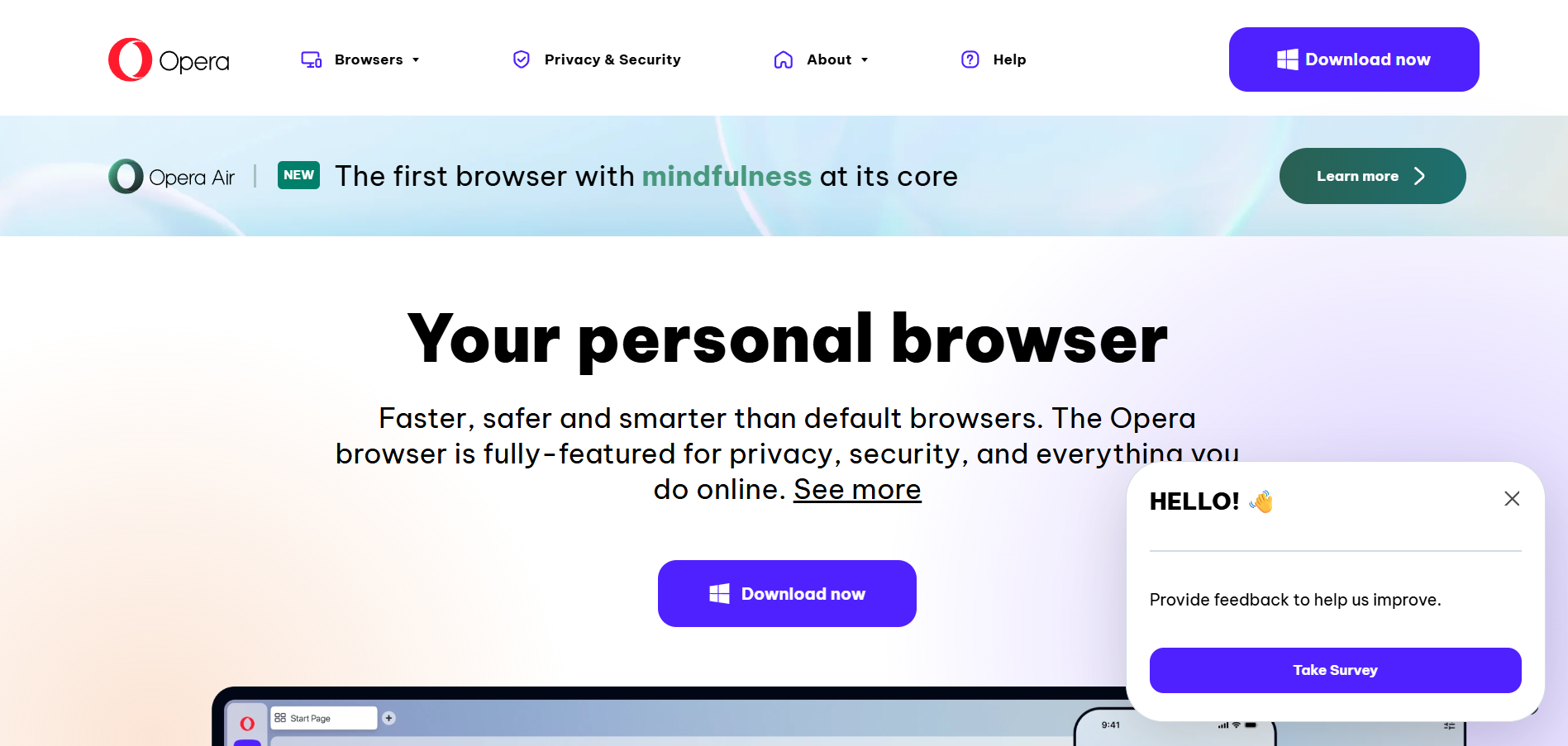جهات الاتصال بمكتب مساعدة Opera