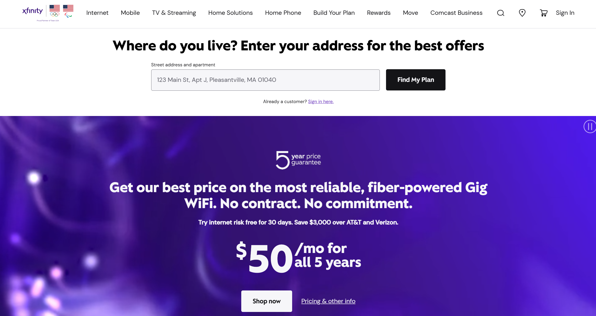 جهات الاتصال بمركز مساعدة Xfinity