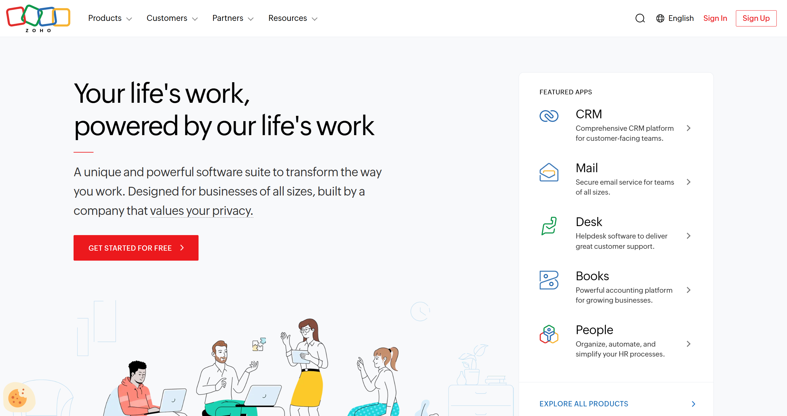 جهات اتصال دعم Zoho