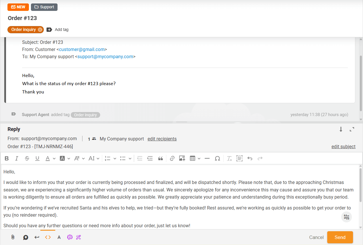 رد جاهز من منشئ الإجابات