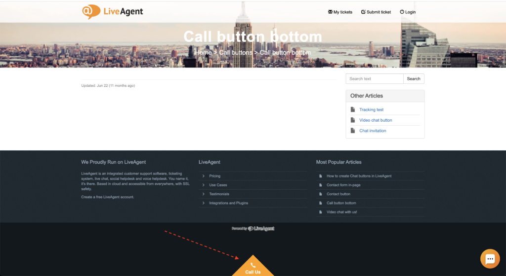 زر اتصال نشط