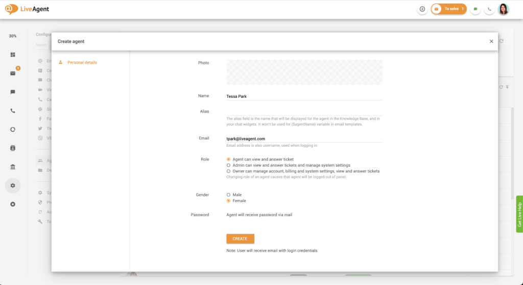 نموذج إنشاء وكيل