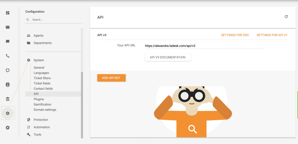 مثال على LiveAgent API