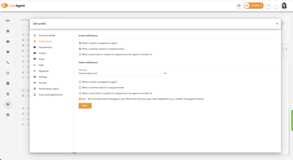 إعداد إخطارات المسؤولية