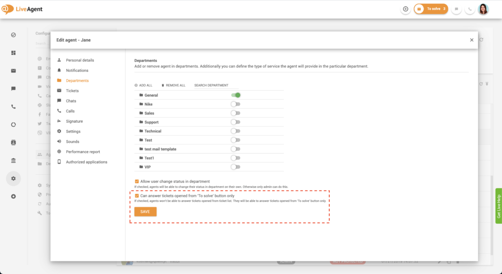 إعدادات حل المشكلة فقط