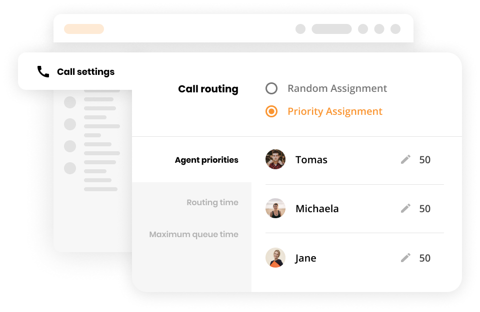 ميزات توجيه المكالمات