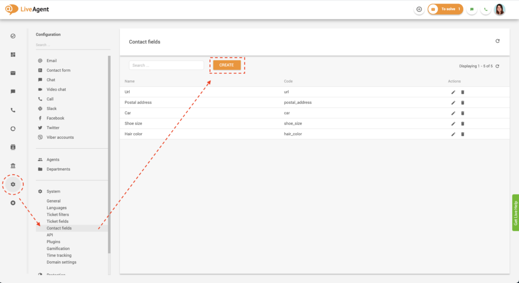 إنشاء حقل جهات اتصال فريد