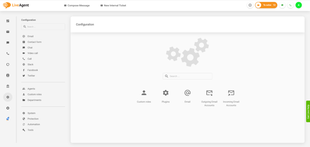 تكوين الأدوار المخصصة في LiveAgent