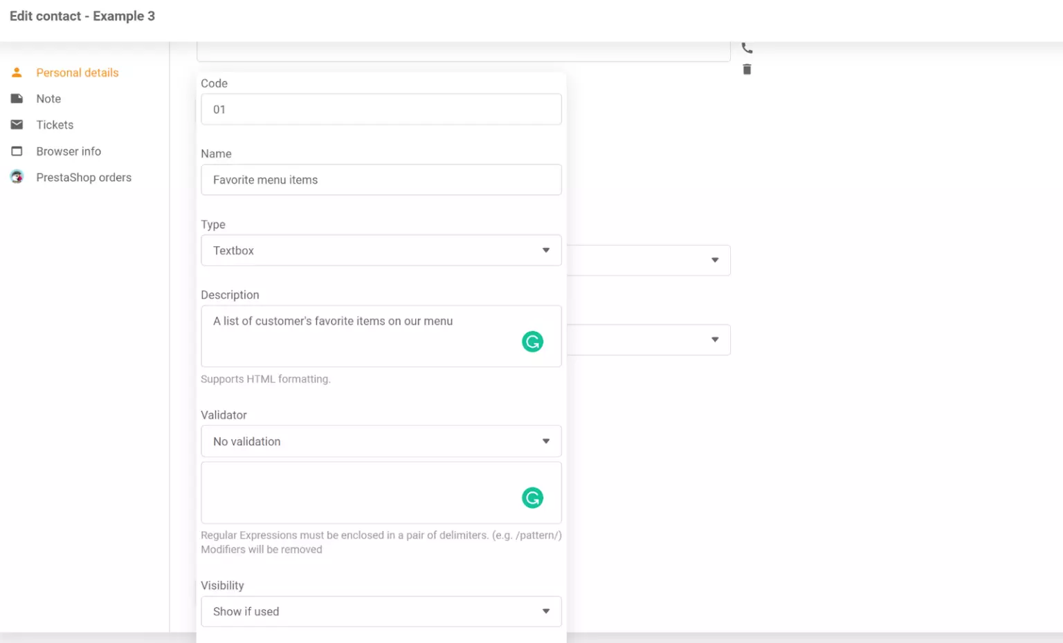 تم إضافة جهة اتصال جديدة إلى قائمة جهات الاتصال في LiveAgent