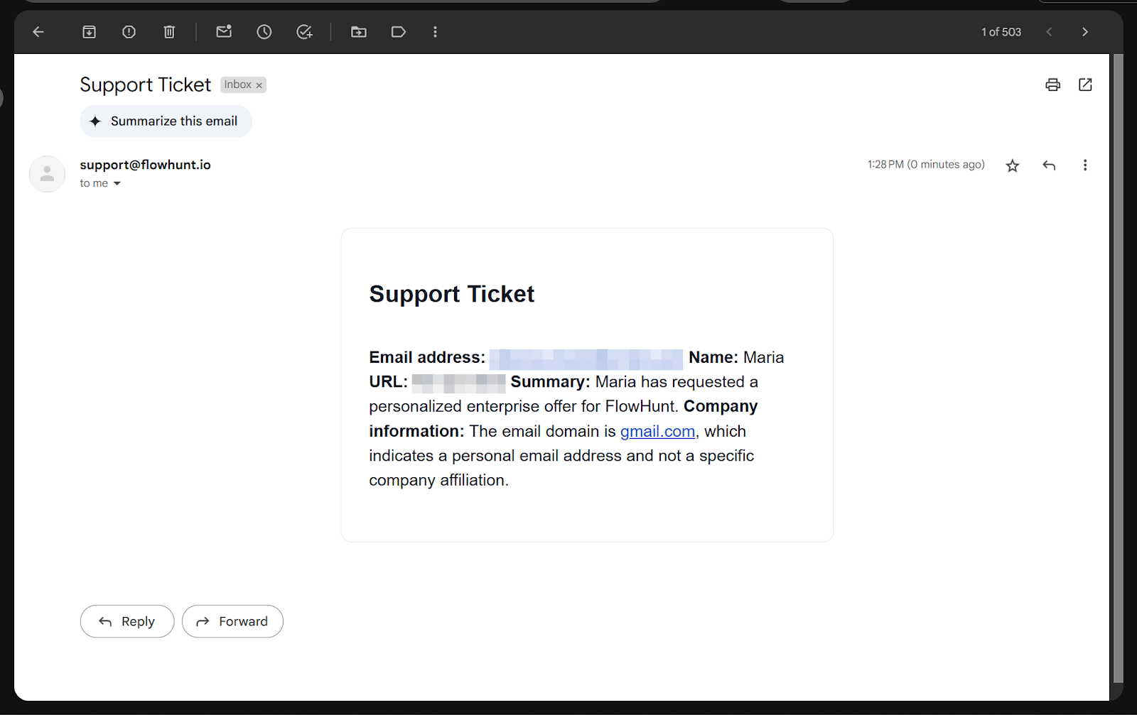 إشعار العميل المحتمل من روبوت الدردشة FlowHunt