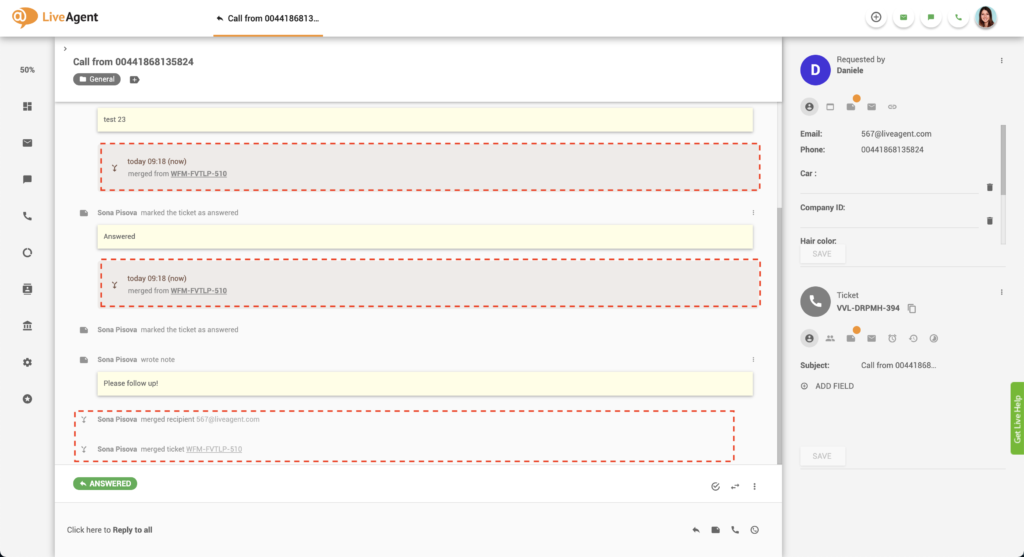 رسالة نظام التذكرة المدمجة