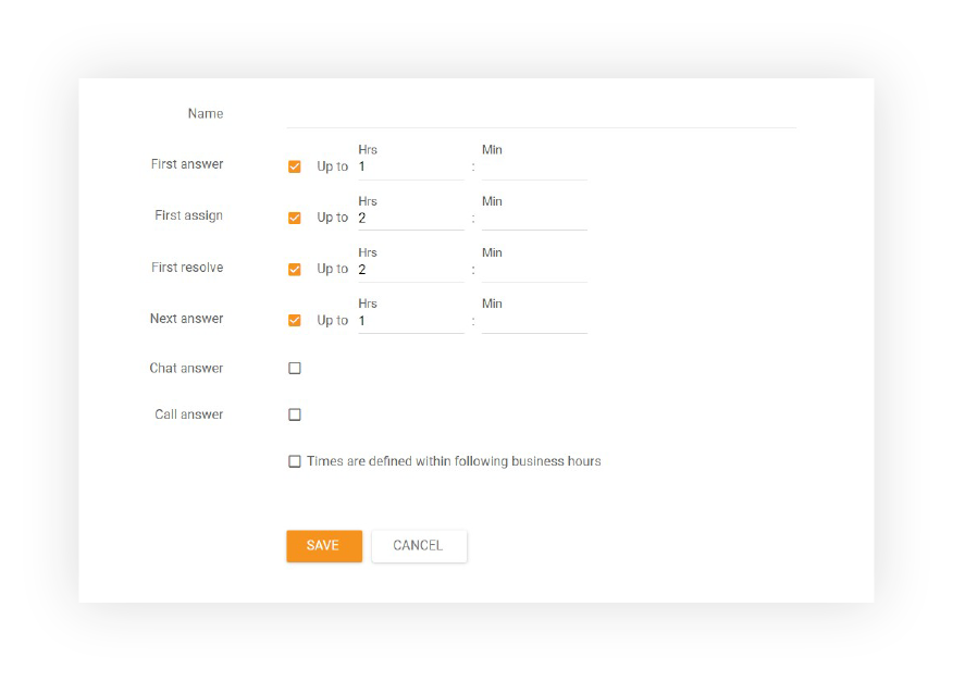 مستوى اتفاقية مستوى الخدمة في LiveAgent