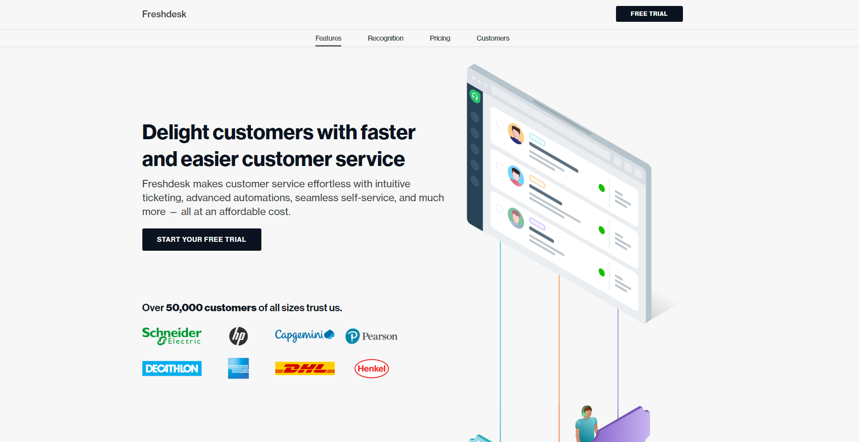 صفحة Freshdesk الرئيسية