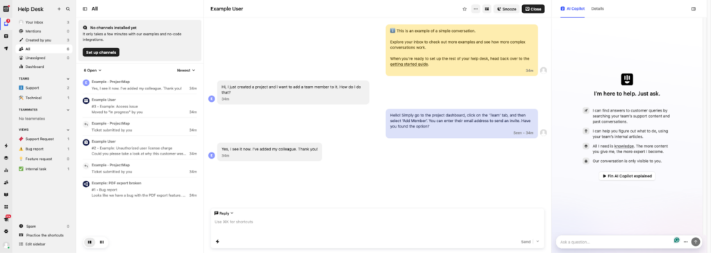 برنامج Intercom لخدمة العملاء