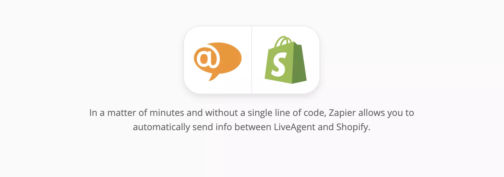 صفحة تكامل LiveAgent و Shopify على Zapier