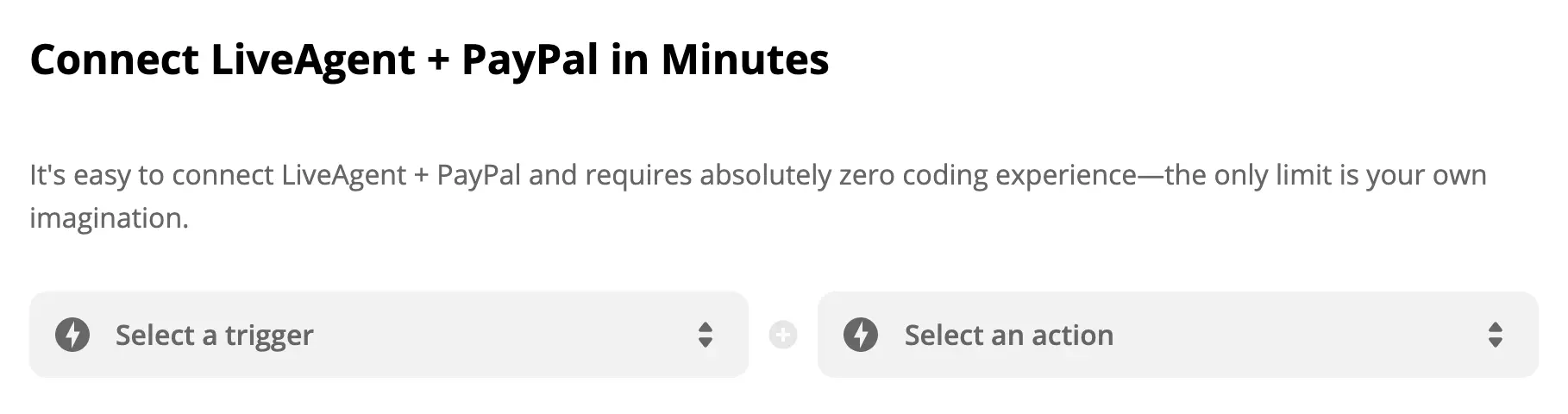 اختيار محفز PayPal وإجراء LiveAgent