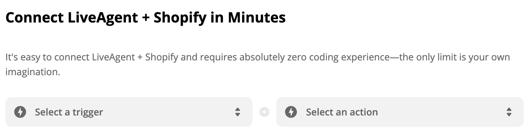 حدد المشغل والإجراء على Zapier