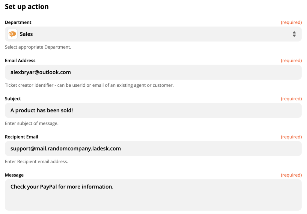إعداد إجراء LiveAgent إنشاء محادثة جديدة