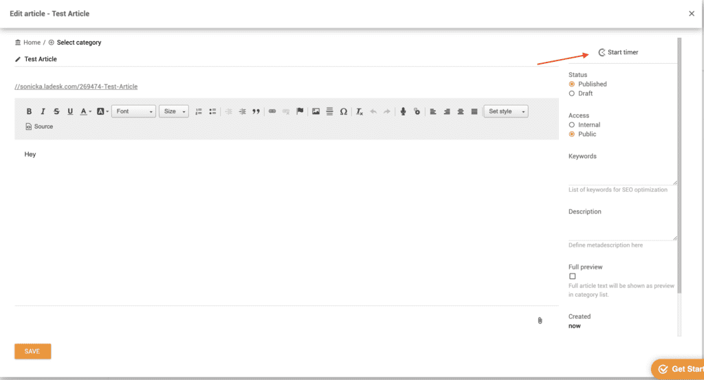 مؤقت Clockify في قاعدة المعرفة