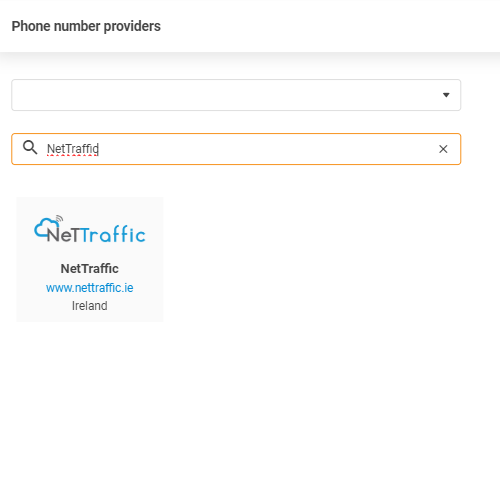 اختيار مزود NetTraffic في LiveAgent