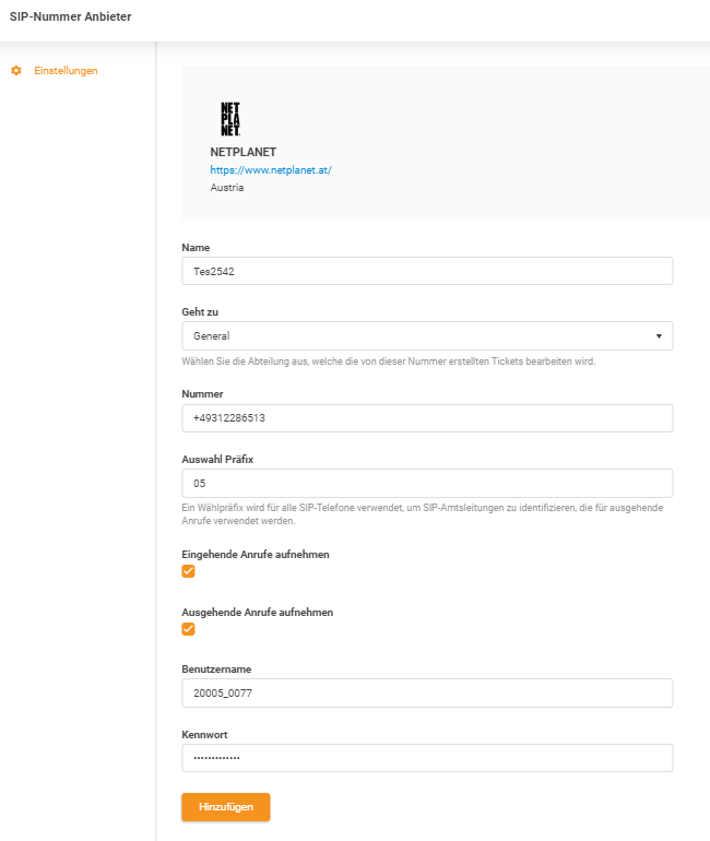 بيانات اعتماد NETPLANET