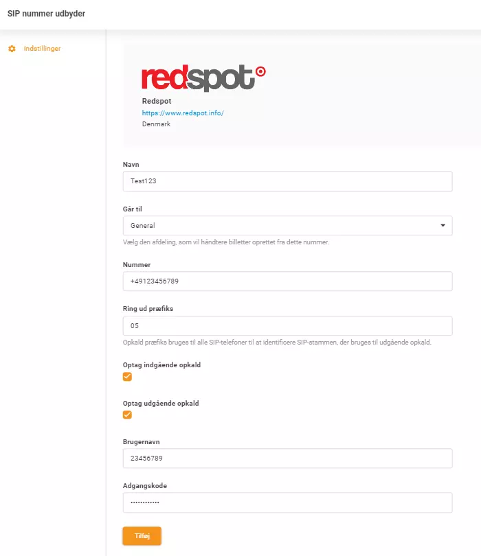 بيانات اعتماد Redspot