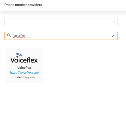 اختيار مزود Voiceflex