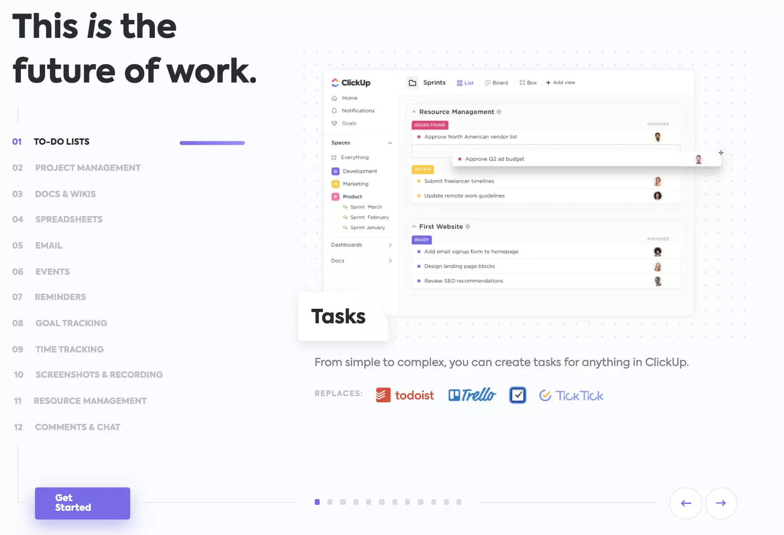 مولد API في ClickUp