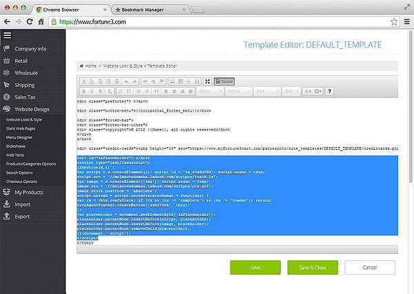 إعداد تكامل Fortune 3 مع LiveAgent