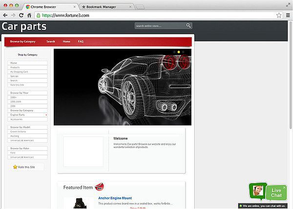 تكامل الدردشة المباشرة من Fortune 3 نشط